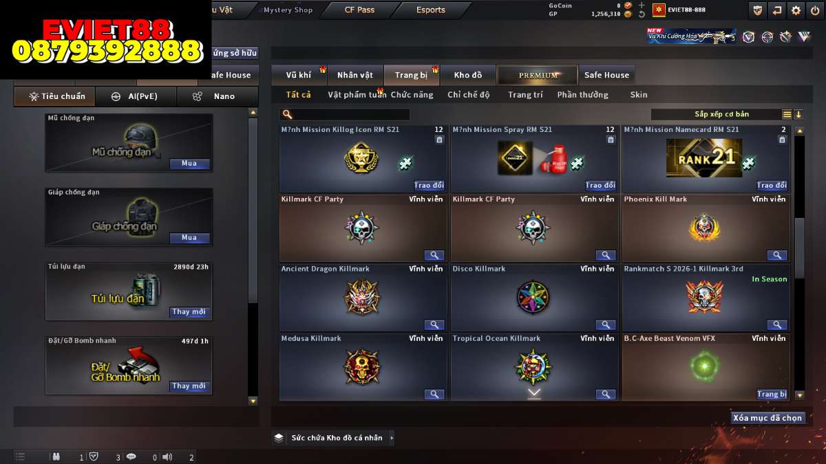 shop acc cf uy tin gia re